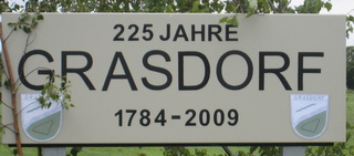 Schild 225 Jahre Grasdorf