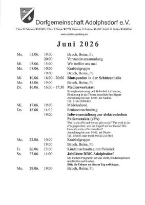 Programm für den Juni 2026