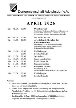 Programm April 2026