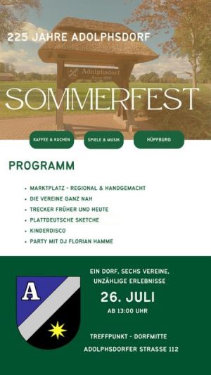 Sommerfest am 26.07.2025