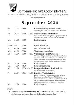 Programm September 2026